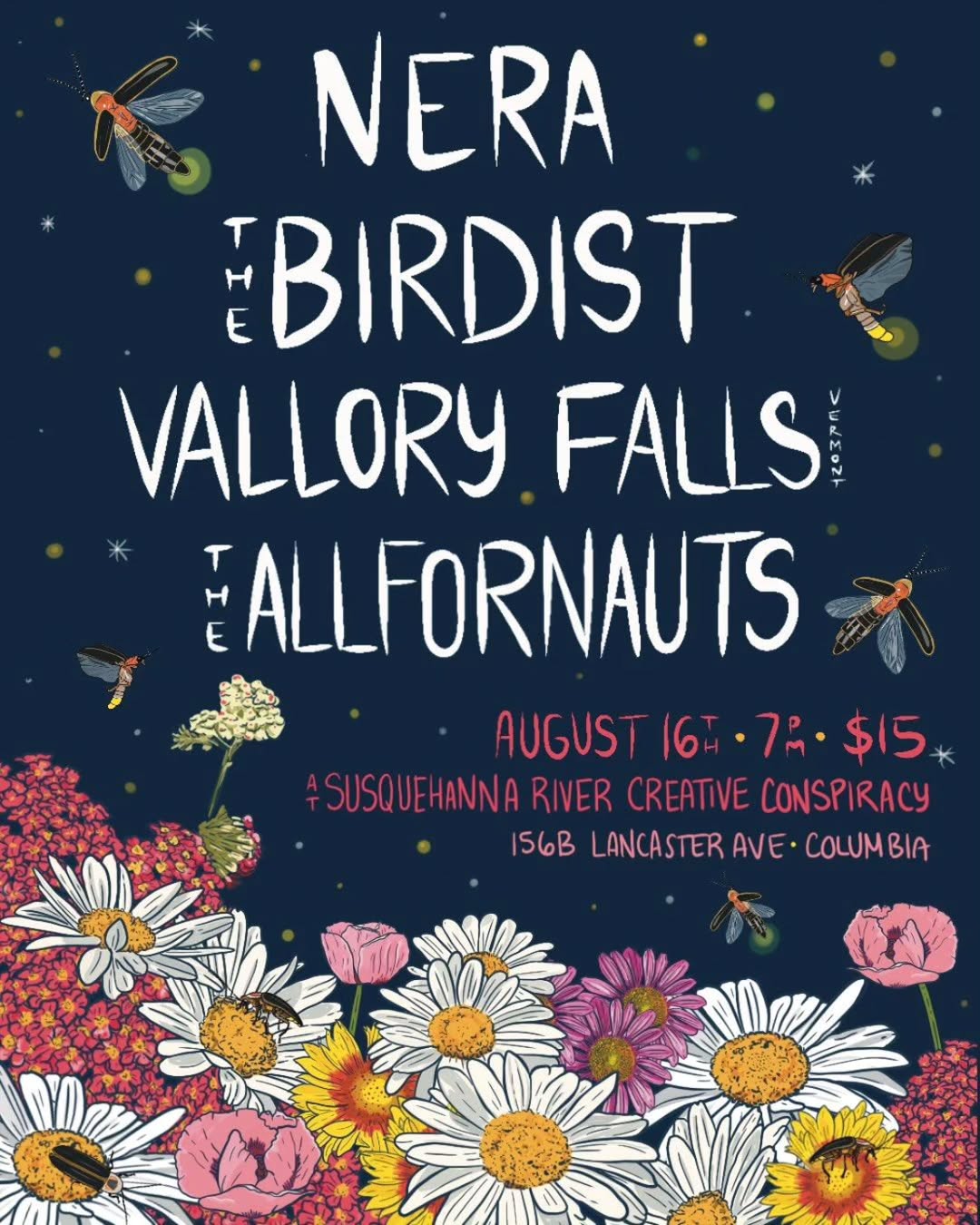 Nera, The Birdist, Vallory Falls, The Allfornauts